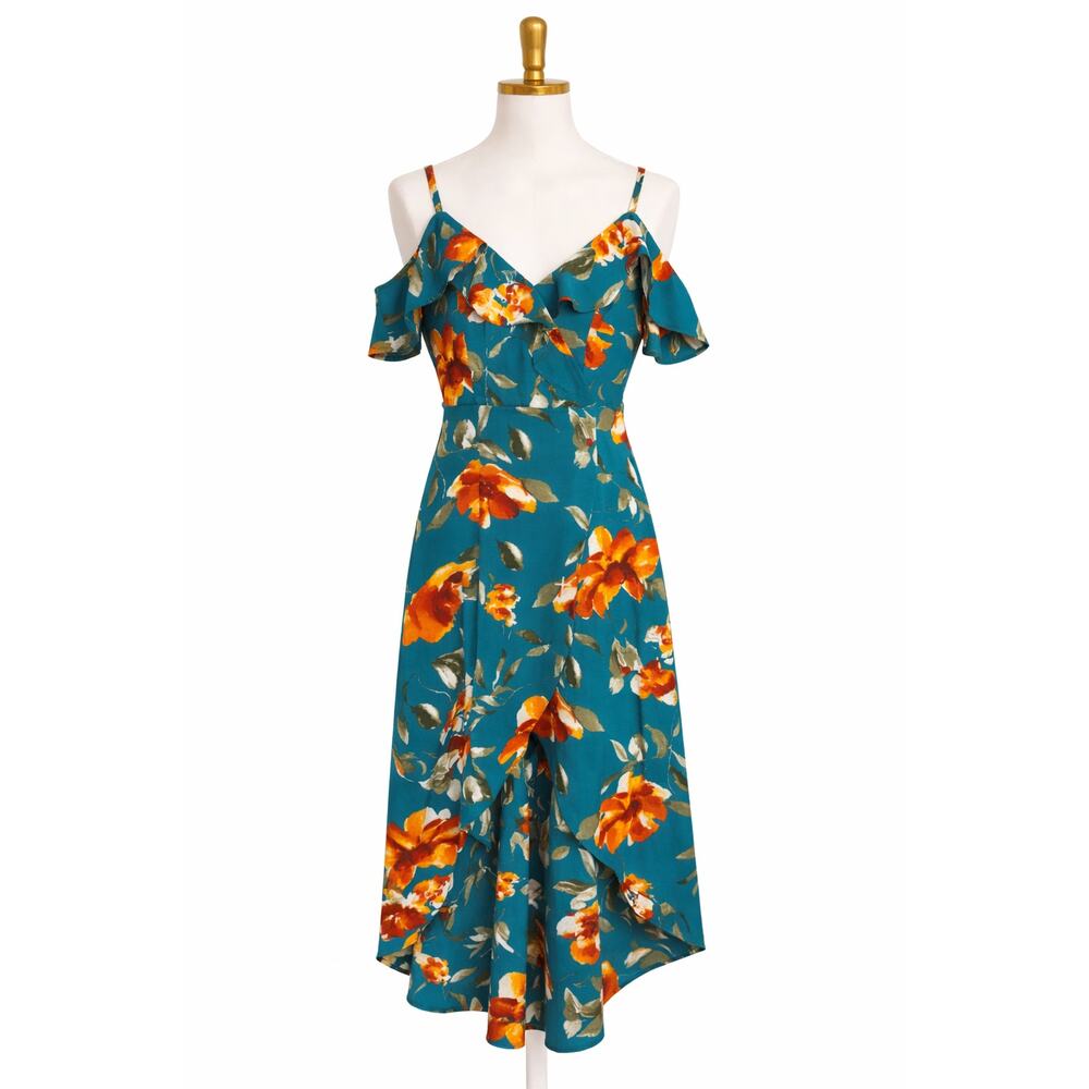 NWOT Y2K Floral Babydoll Maxi Dress Womens Size XS Boho Bloomcore Cottagecore - Picture 2 of 4